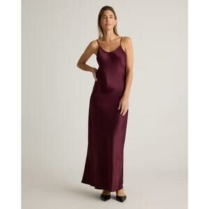 Quince Washable Silk Maxi SlipDress Wine Tasting Size XS NWT